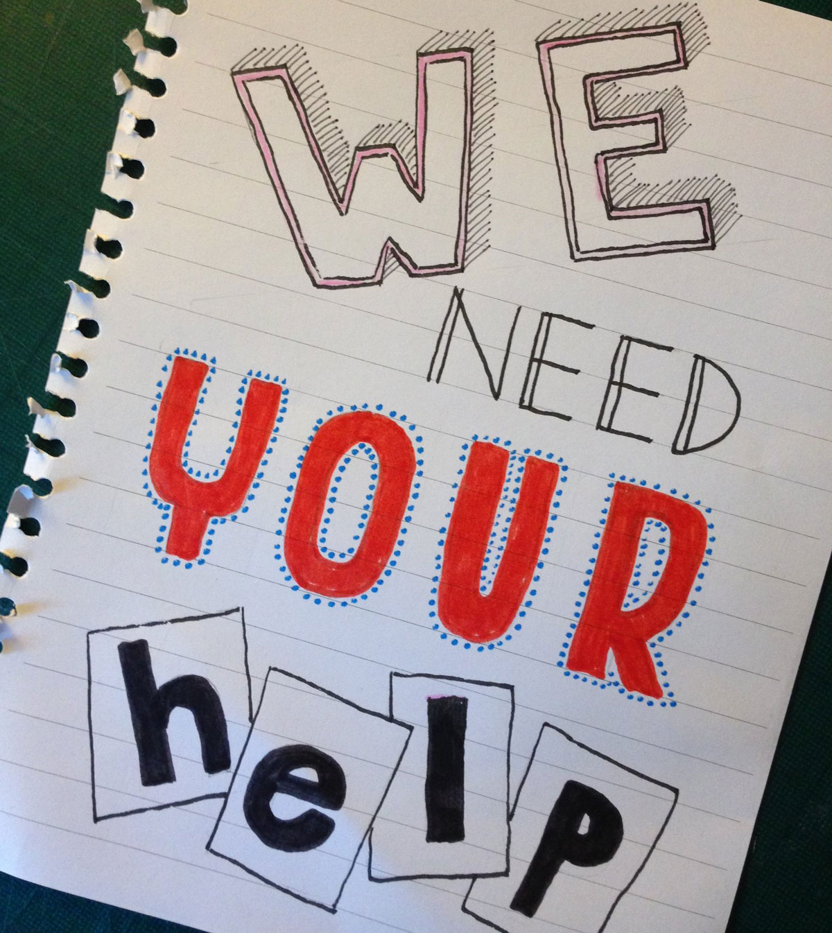 image for we need your help img